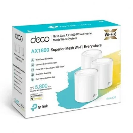 TP-Link Deco X20 AX1800 Sistema Mesh Wi-Fi 6 (3-Pack) Blanco